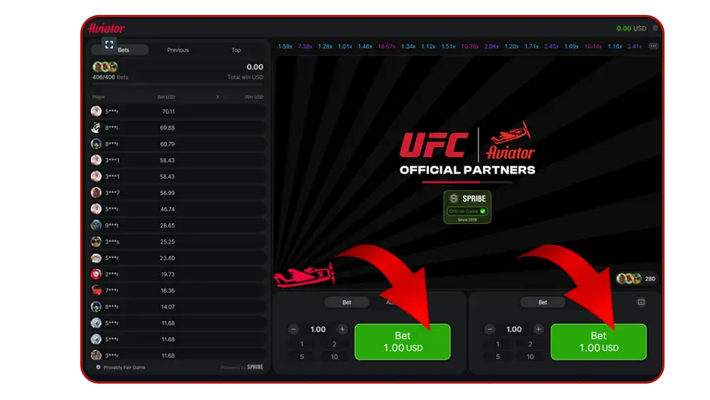 Step 3 aviator betting